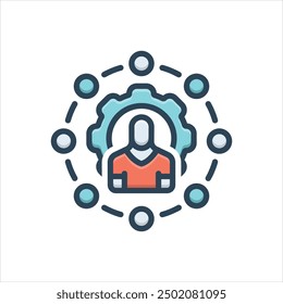 Vector colorful illustration icon for ability