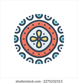 Icono de ilustración de color vector para aborigen
