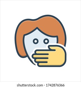 Icono de ilustración de color vector para abuso