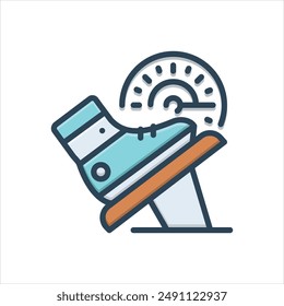 Icono de ilustración colorida de Vector para acelerar