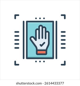 Vector colorful illustration icon for access denied