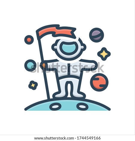 Vector colorful illustration icon for accomplish