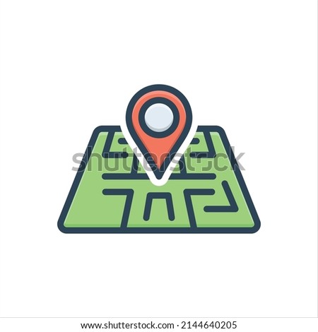 Vector colorful illustration icon for  acres