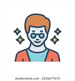 Vector colorful illustration icon for actors