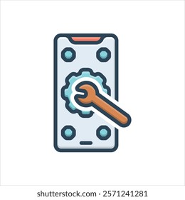 Vector colorful illustration icon for adjust