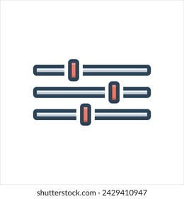 Vector colorful illustration icon for adjustment