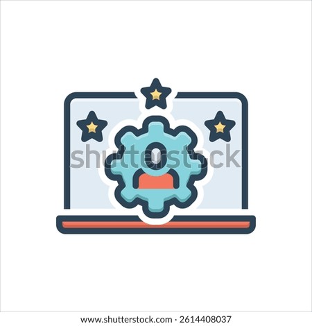 Vector colorful illustration icon for admin