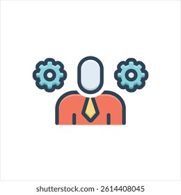 Vector colorful illustration icon for administrating