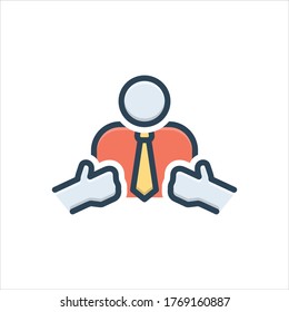 Vector colorful illustration icon for admire