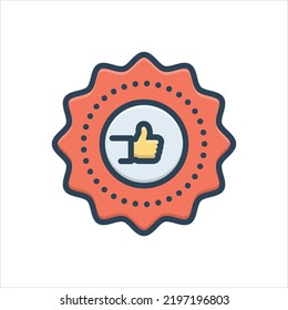 Icono de ilustración de color vectorial para acuerdo