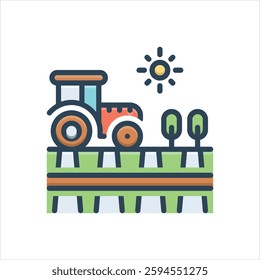 Vector colorful illustration icon for agriculture