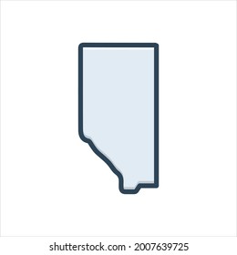 Vektorfarbiges Illustrationssymbol für Alberta