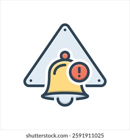 Vector colorful illustration icon for alert