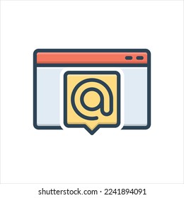 Vector colorful illustration icon for alias