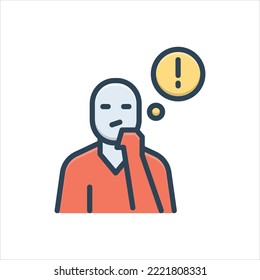 Vector colorful illustration icon for alleged