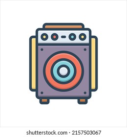 Vector colorful illustration icon for amp