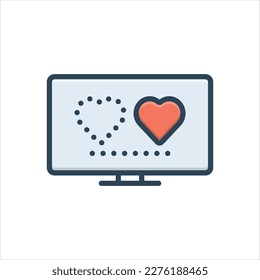 Vector colorful illustration icon for animated