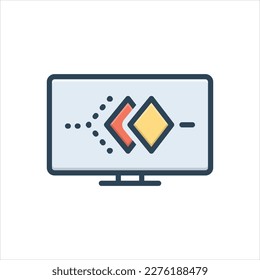 Vector colorful illustration icon for animated