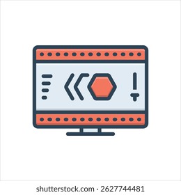 Vector colorful illustration icon for animation