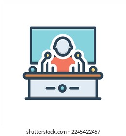 Icono de ilustración de color vectorial para anuncio