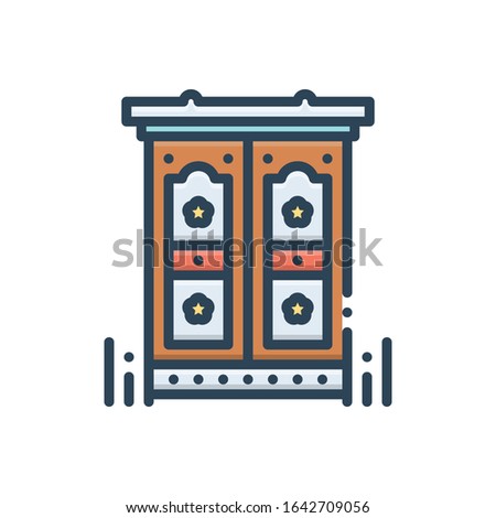 Vector colorful illustration icon for antic