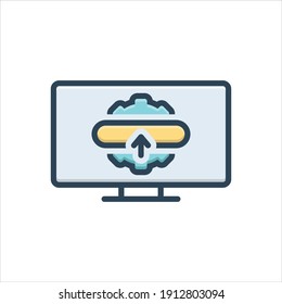 Vector colorful illustration icon for applied