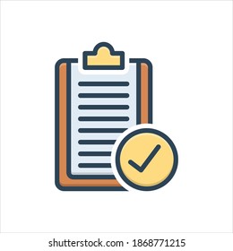 Vector colorful illustration icon for apply