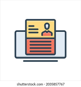 Vector colorful illustration icon for applying