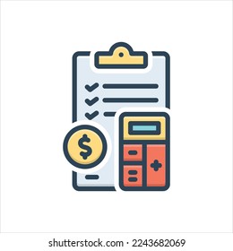 Vector colorful illustration icon for appraisal 