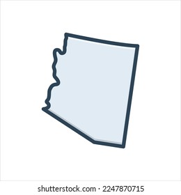 Vector colorful illustration icon for arizona