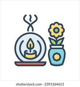 Vector colorful illustration icon for aromatherapy