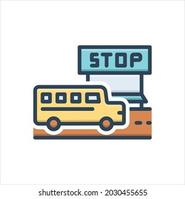 Vector colorful illustration icon for  arrival