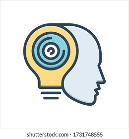 Vector colorful illustration icon for artificial intelligence