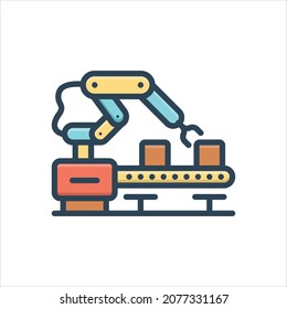 Vector colorful illustration icon for assembled