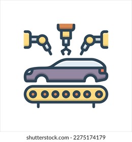 Vector colorful illustration icon for assembly