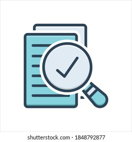 Vector colorful illustration icon for assess