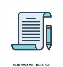 Vector colorful illustration icon for assignment