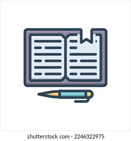 Vector colorful illustration icon for assignment
