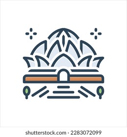 Vector colorful illustration icon for attractions