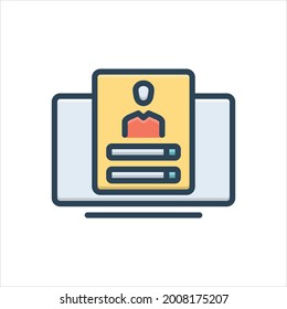 Vector colorful illustration icon for authentication