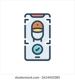 Vector colorful illustration icon for authentication