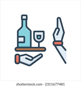 Icono de ilustración de color vector para evitar