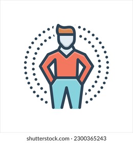 Vector colorful illustration icon for aware