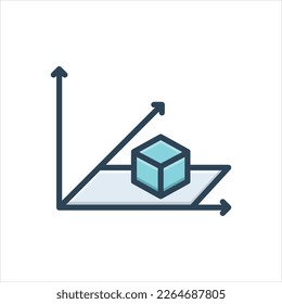 Icono de ilustración de color vectorial para el eje