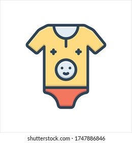 Vector colorful illustration icon for baby wear