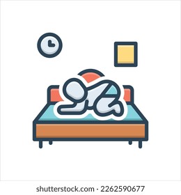 Vector colorful illustration icon for baby