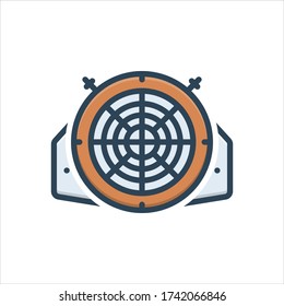 Vector colorful illustration icon for back up alarms