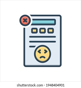 Vector colorful illustration icon for bad