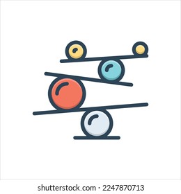Vector colorful illustration icon for balanced