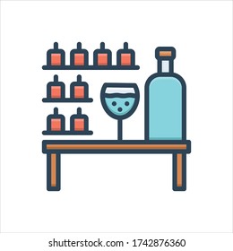 Vector colorful illustration icon for bar